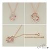 Mickey Silver Pendant Necklace Pink Gold Coated Cubic Zirconia [Disney] (VPCDSW0026)