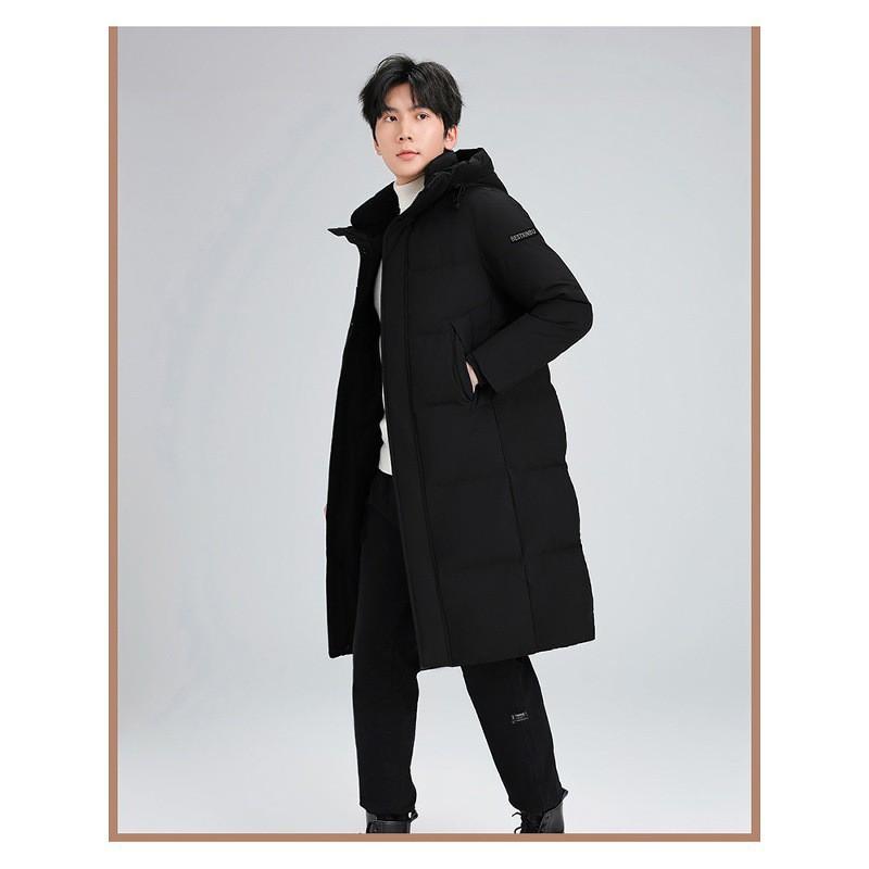 Women Men Long Winter Down Coat Over Knee Loose Thick White Duck 90% Fill Power Warm Outdoor Parka