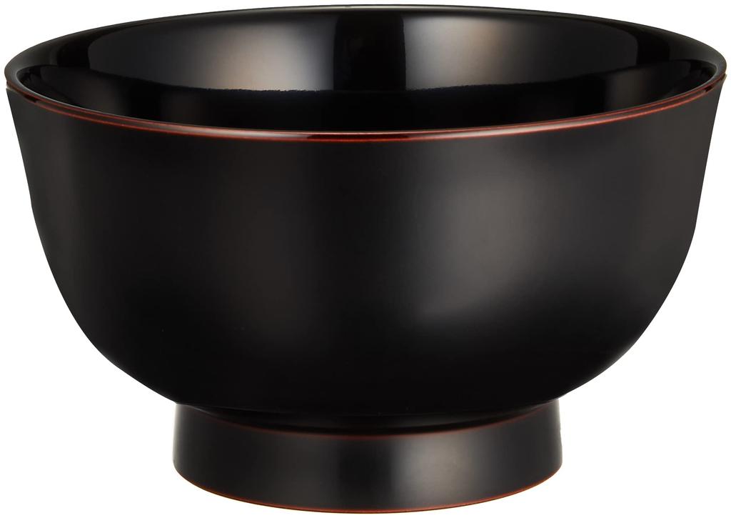Nakatani Brothers Yamanaka Household Dishwasher Lacquered Soup Black MR Lacquerware, Safe, 4-inch Kyoto-style Bowl, Interior,