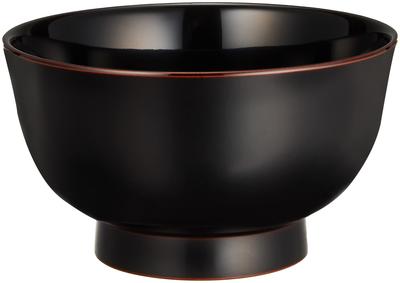 Nakatani Brothers Yamanaka Lacquerware, Household Dishwasher Safe, Lacquered 4-inch Kyoto-style Soup Bowl, Black Interior, MR