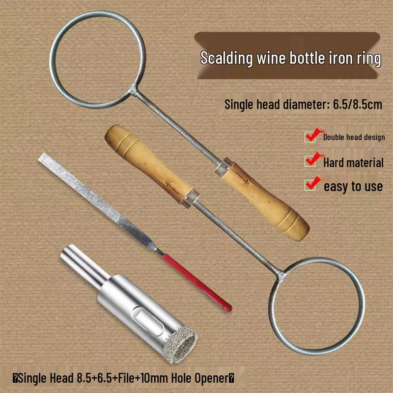 Double-Headed Soju Bottle Ring Cutter & Hot Wine Bottle Vase Tool