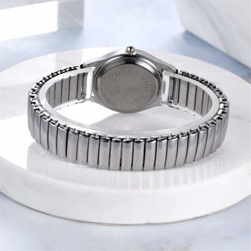 Couple's Watches, Stylish Analog Display with Luminous Movement, Elastic Strap, Silver Quartz Watch for Men and Women, Fashionable Accessory for Birth