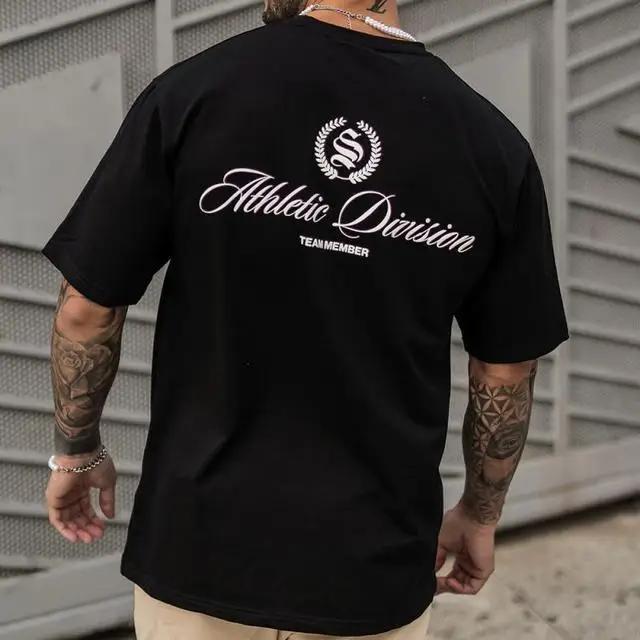 

Абсолютно новая мужская футболка, хлопковая спортивная футболка, мужская футболка с коротким рукавом для бега, мужские футболки для тренировок, свободные, большого размера XXXXL синий