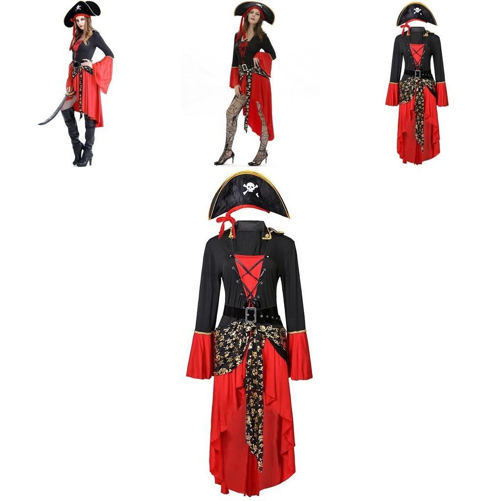 Breathable Women Adult Pirate Costume With Exquisite Workmanship For Parties