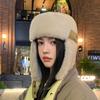 Winter warm hat women's velvet thickened face small pullover hat outdoor cycling skiing windproof and cold proof