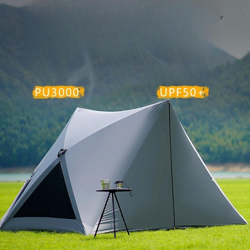 Oxford Fabric Triangle Beach Tent Automatic Pop-Up Portable Sun Shelter for Outdoor Camping Park Picnic Activities