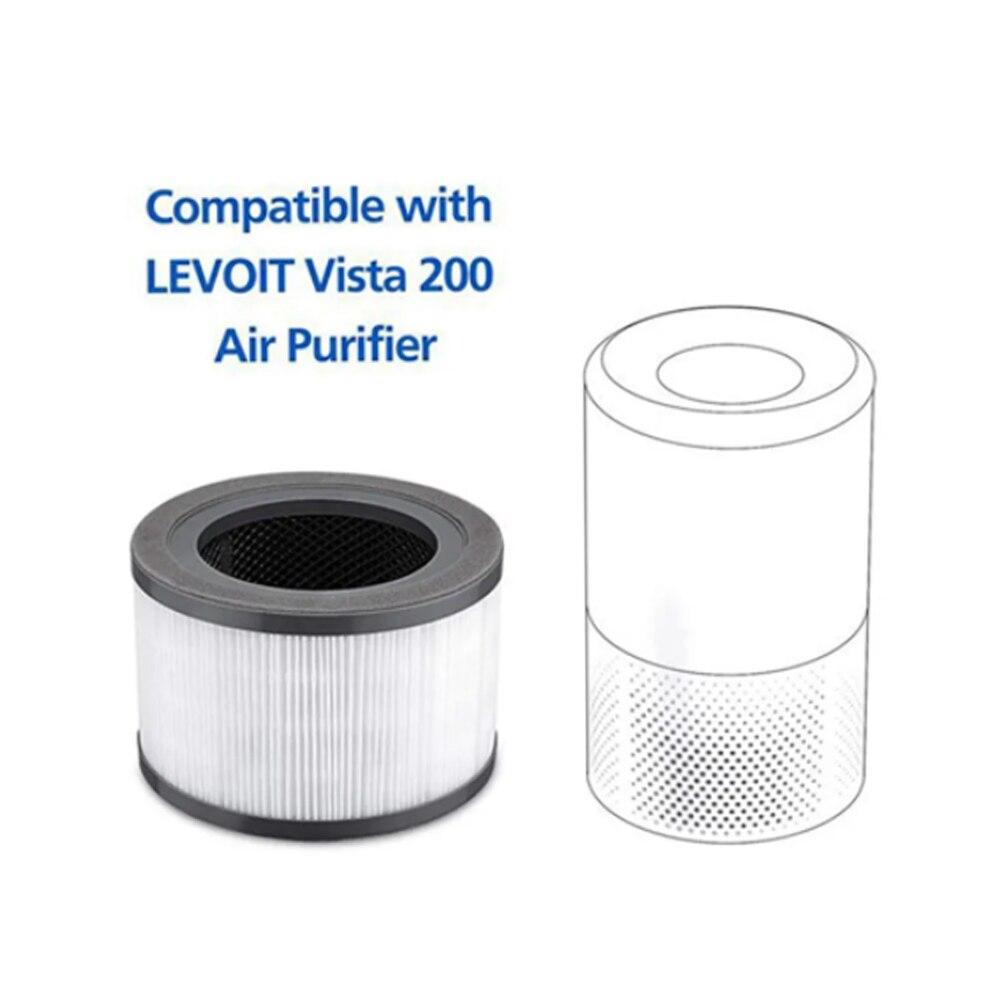 1/2Pcs for LEVOIT Vista 200 Air Purifier Filter 3-In-1 3 Stages Filtration System Can Mold Spores and Pet Dander