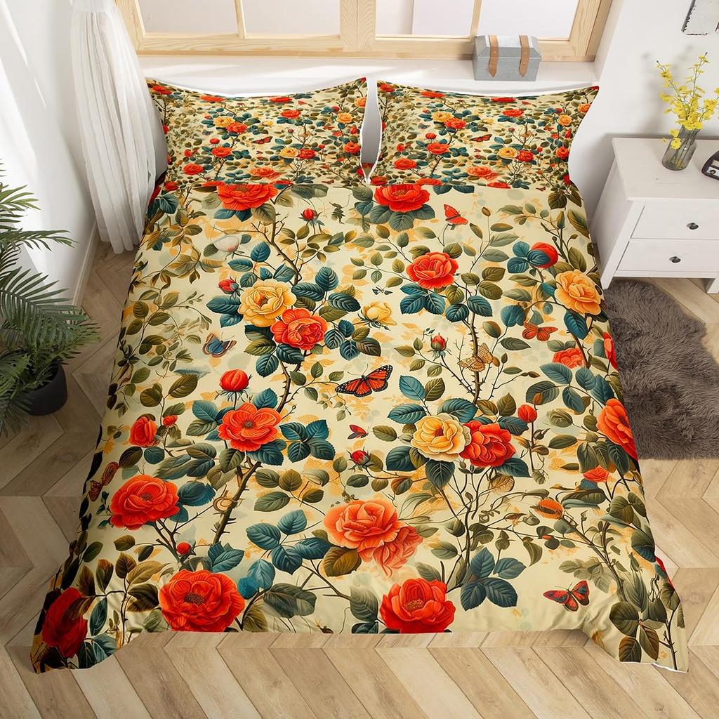 Schmetterling Bettwäsche Set Blau Schmetterlinge Bettwäsche Set Mädchen Fliegender Schmetterling Bettdecke Bezug Tier Steppdeckenbezug mit 2 Kissenbezügen