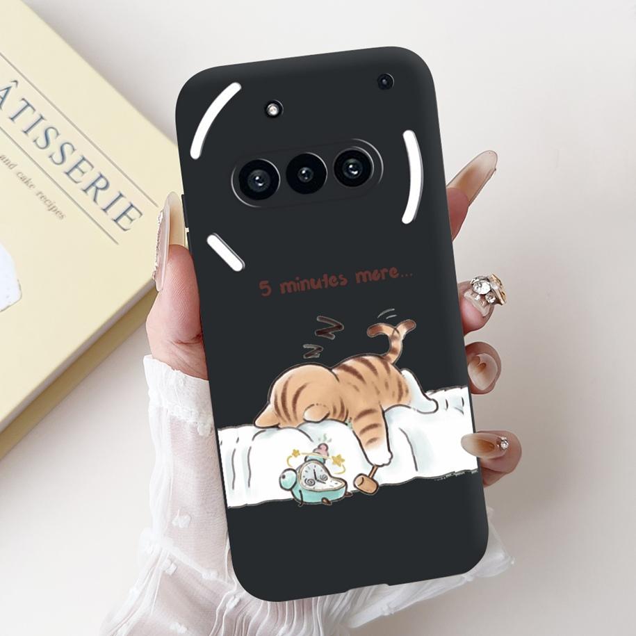 For Nothing Phone 3A Case A059 Cover Fashion Flower Soft Silicone Black Shockproof Cover On Nothing Phone3A 3 A 3APro A059P Capa