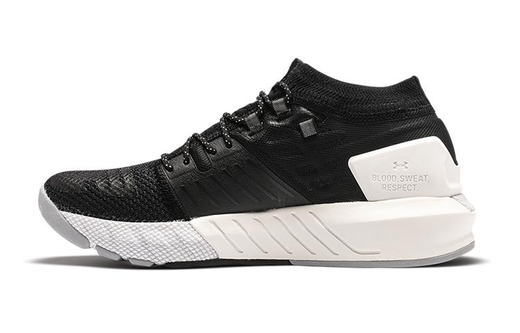 Under Armour Project Rock 2 Black White GS 3022704-001 35.5