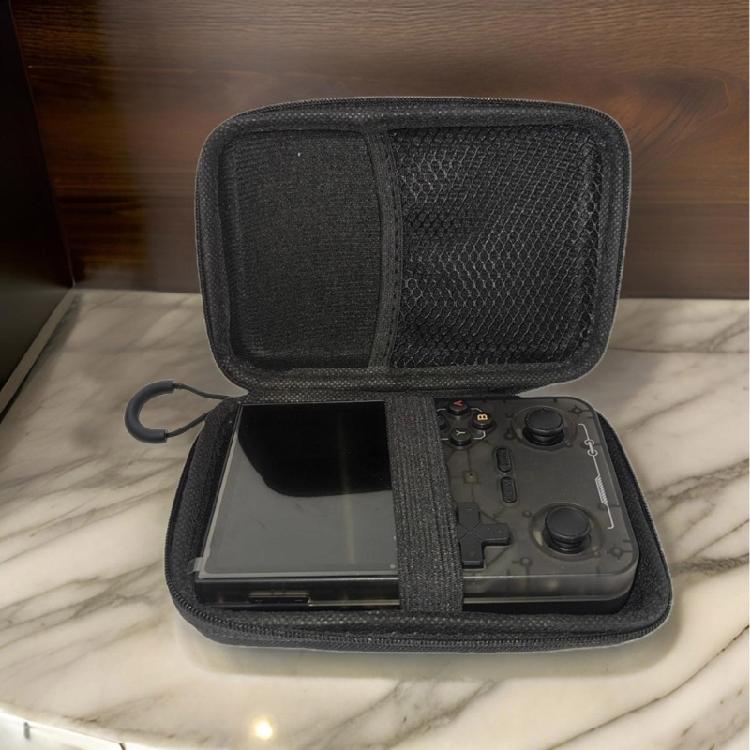 Pouch for R36S R35S K36 Handheld Console Scratchproof Carrying Case Shockproof Storage Bag Hard Case with Mesh Pocket