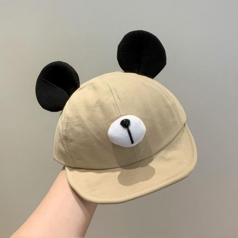 Cute Bear Ear Baby Hat Kids Boy Girl Soft Cotton Peaked Bonnet Caps Children Cartoon Casual Sun Visor Hats Baby Baseball Cap