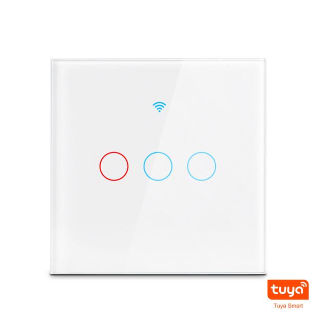 Melery Lichtschalter Wifi Smart Tuya Touch Sensor Glas Panel Lampe Interrupter EU Platz Fernbedienung durch Alexa Dot Google Home