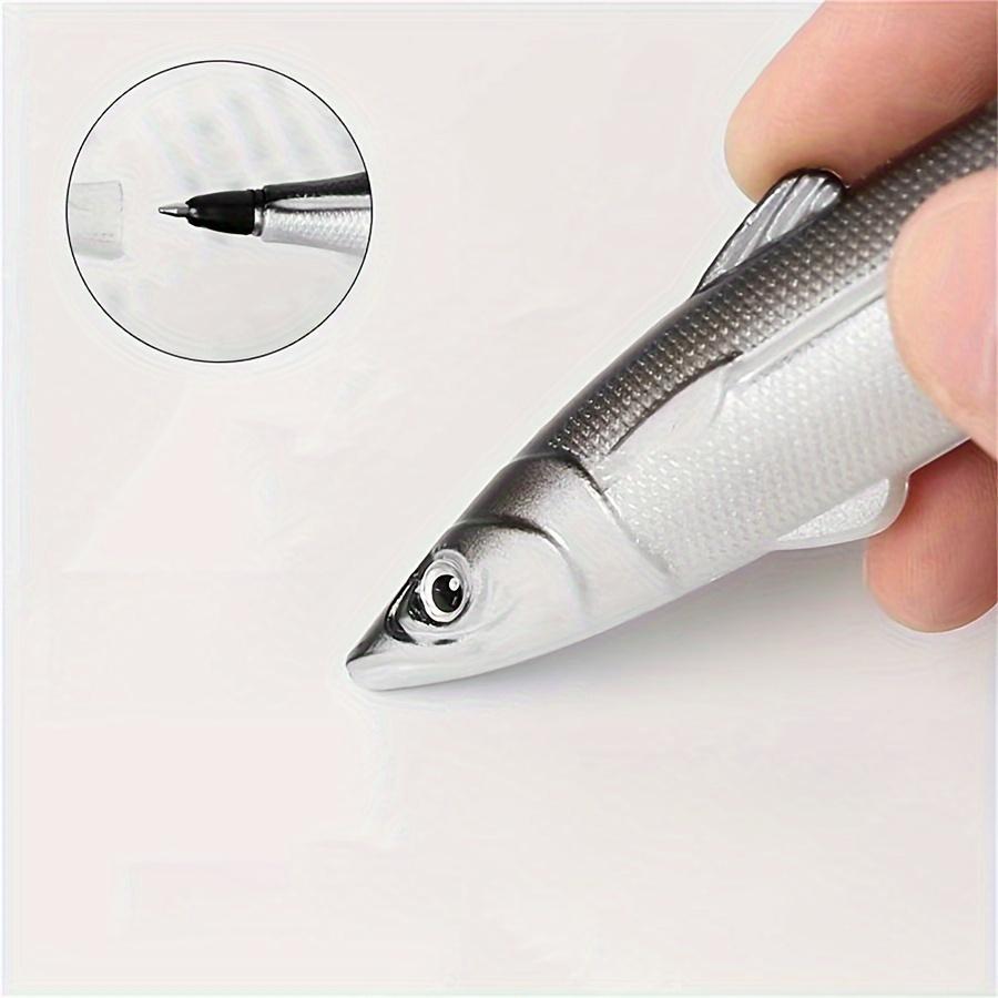 1PC Cute Ocean Fish Ballpoint Pen - Square Pen Body with Press Hat - Creative Salted Fish Simulation Pen