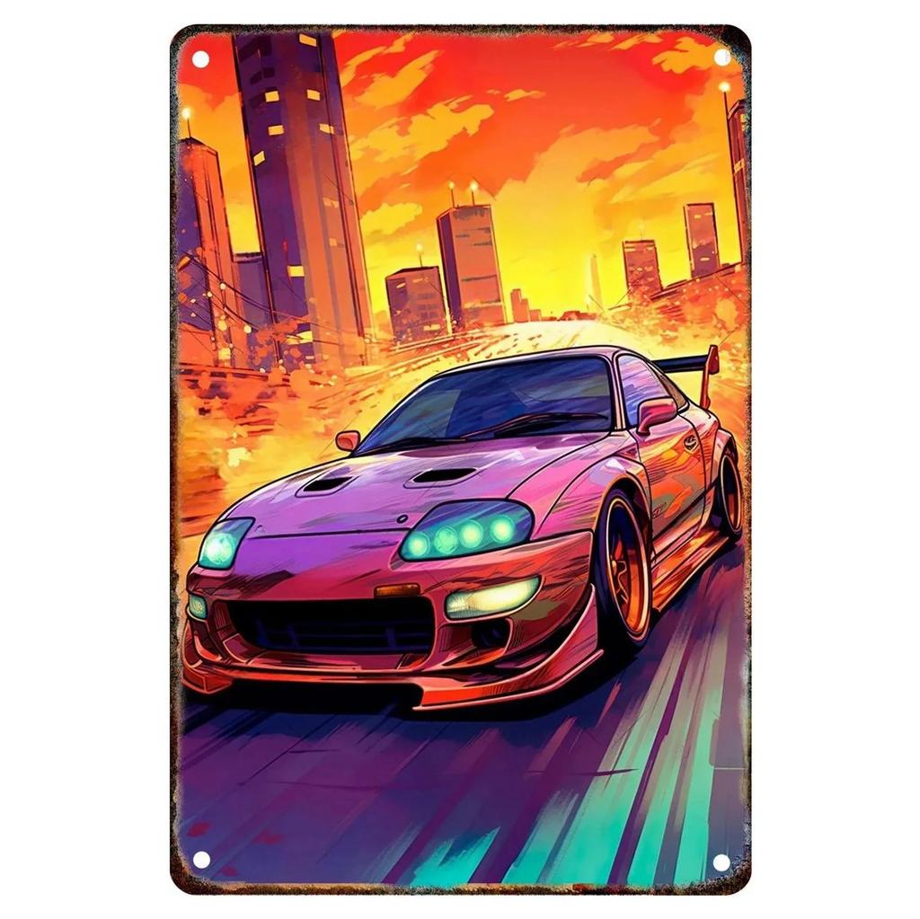 Vintage Metal Tin Signs Classic Car Wall Posters Plate Wall Decor for Home Garden Bars Man Cave Cafe Clubs Retro Posters Plaque