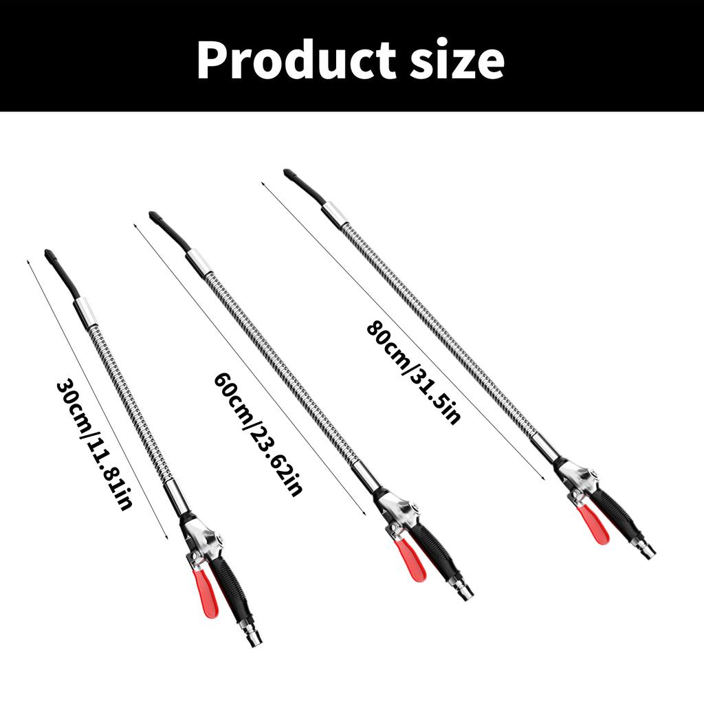 Extendable Air Blow Guns Extensible Nozzle Pneumatic Compressor Tool Antislip Rubber Handle Suitable For Various Angles