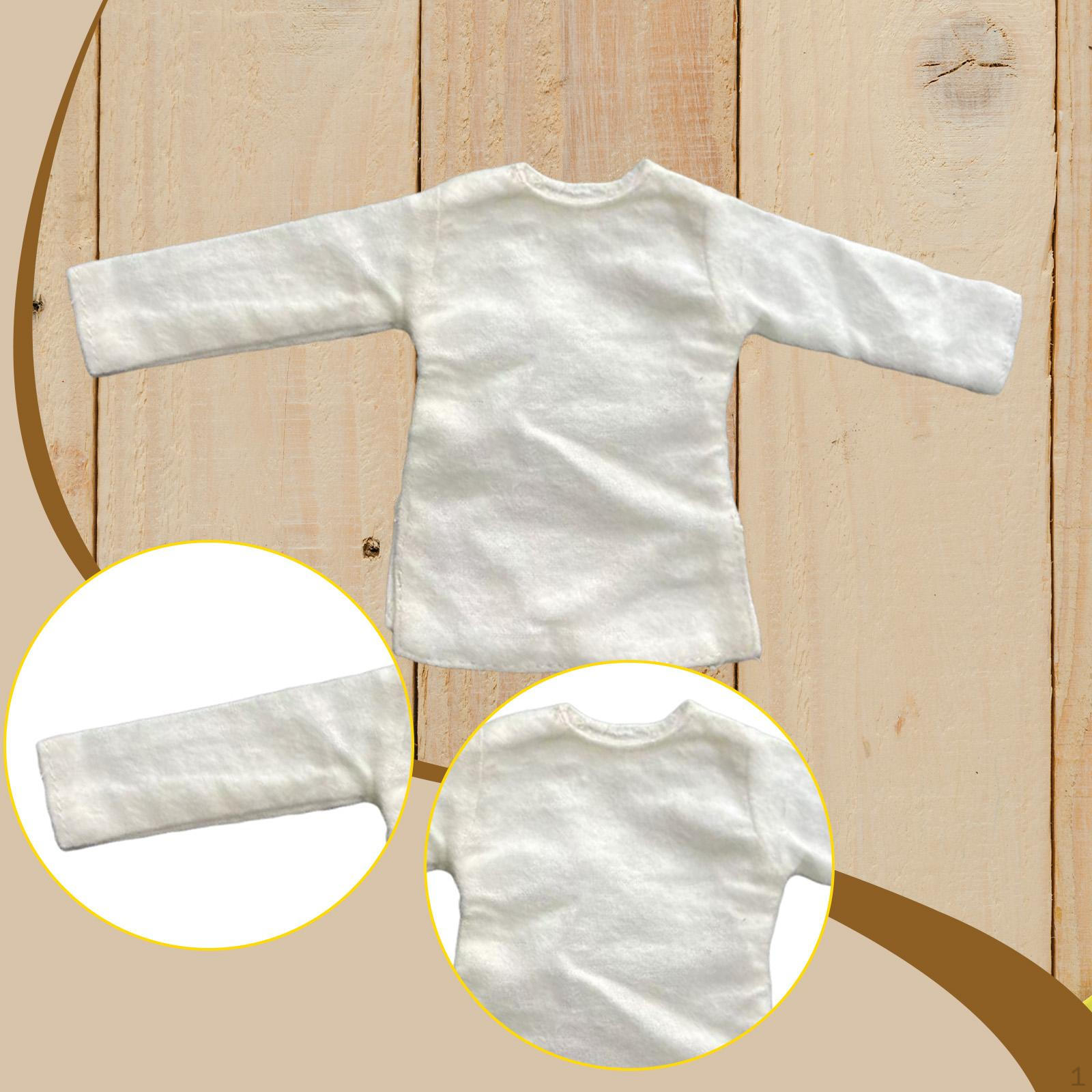 

1/6 Female Figure Clothes Undershirt White Mini Trendy Base Shirt Doll Clothing for 12 Action