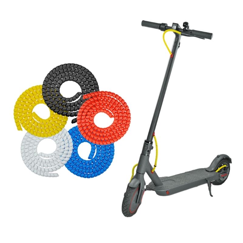 2M Scooter Spirals Tube Cable Protector Brake Line Spirals Tube Wraps Scooter Brake Cable Housing Protector Cable Covers