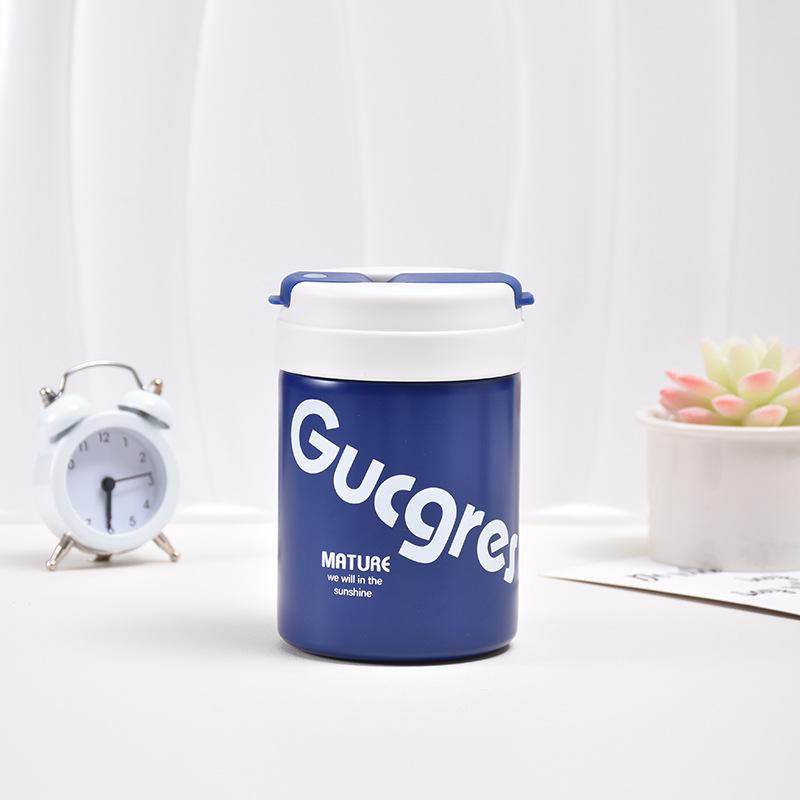 Couples Double Drink Ton Ton Cup Princess Please Make A Fortune Mini High Appearance Level Stainless Steel Thermos Cup with Hand Gift