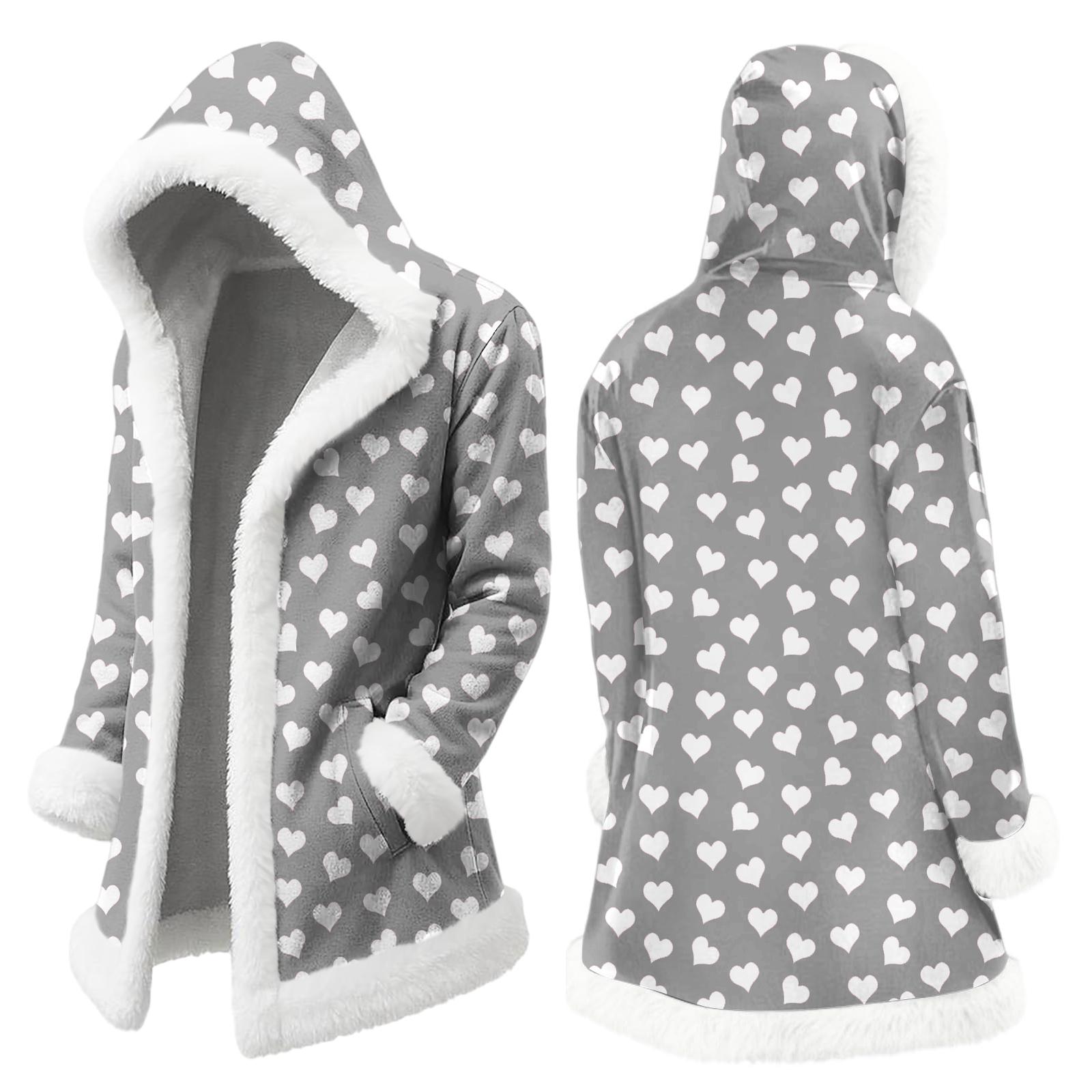 Unisex Hooded Cardigan With Pockets, Warm Outerwear XXL