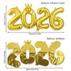 2026 Crown Number Foil Balloons for New Year Eve Party Decoration Supplies Navidad Christmas 2025 Photo Props Gifts
