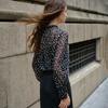 Women's Polka Dot Long Sleeve Shirt
