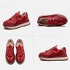 Johnature Genuine Leather Sneakers Casual Sports Shoes Round Toe Lacd-up Retro Versatile Women's Flat Shoes