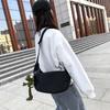 Canvas Bag Dumpling Bag Canvas Bag Shopping Bag Canvas Women's Bag Student Solid Color Shoulder Messenger Bag Canvas Bag