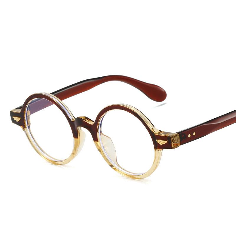 Round Shape Decorative Glasses Fashion Stylish Anti Blue Light Men Glasses Frame High Quality Women Glasses