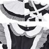 Maid Gothic Lolita Check Plus 2XL [FULINE] Costume, Cosplay, Cross-Dressing, Cute, Dress, Black, Size,