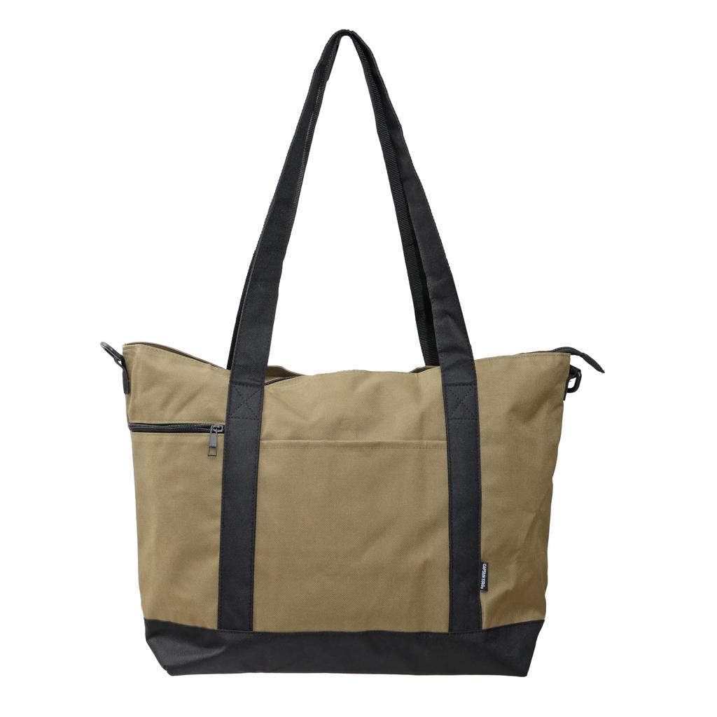 Captain Stag Outdoor Tote Bag CS Tote Bag Large with Shoulder (CAPTAIN STAG) Strap, Olive, UY-7116