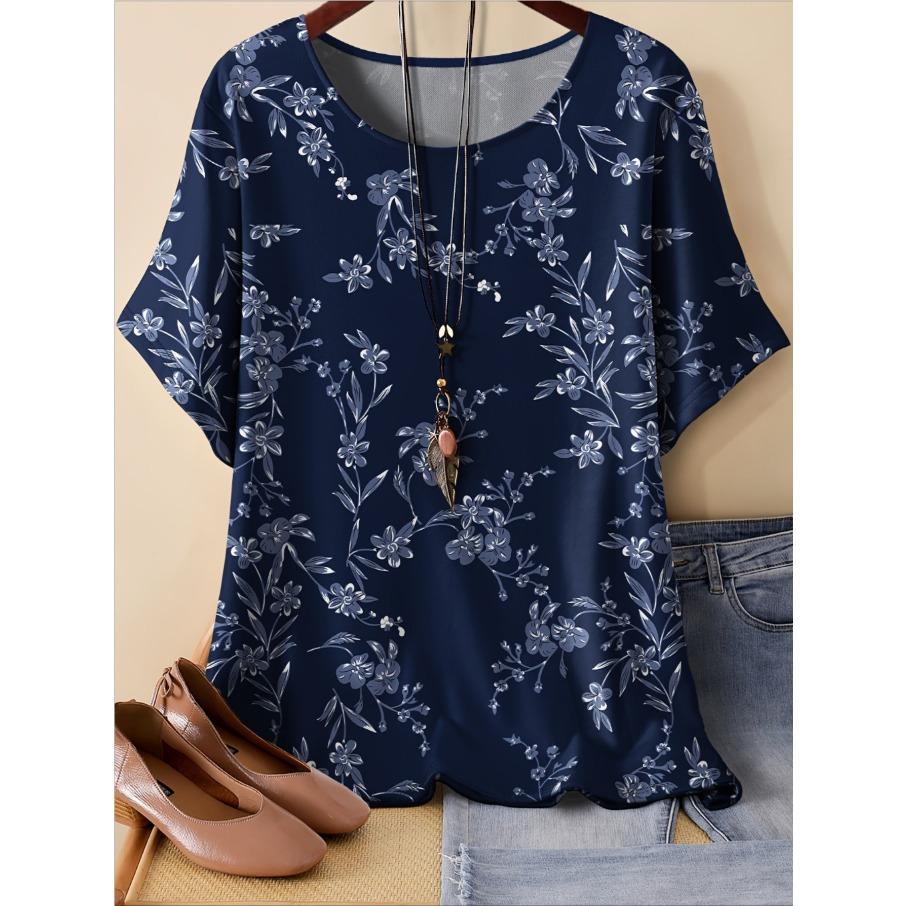 

Женская повседневная футболка с 3D-принтом больших размеров XL-7XL, свободного кроя, с круглым вырезом и короткими рукавами 7XL