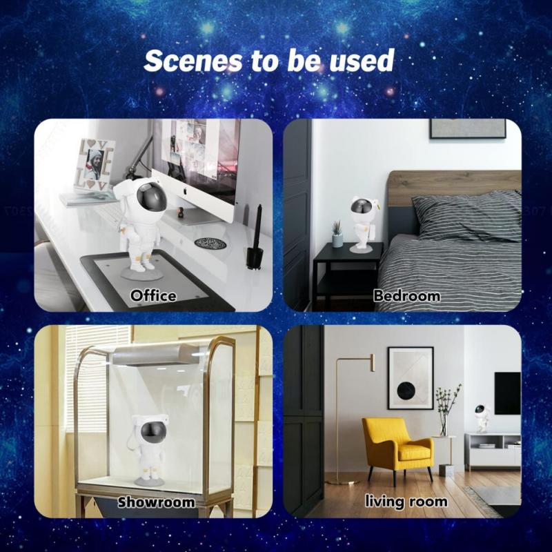 Astronaut Starry Galaxy Projector Night Light Lamp Space Nebula Star