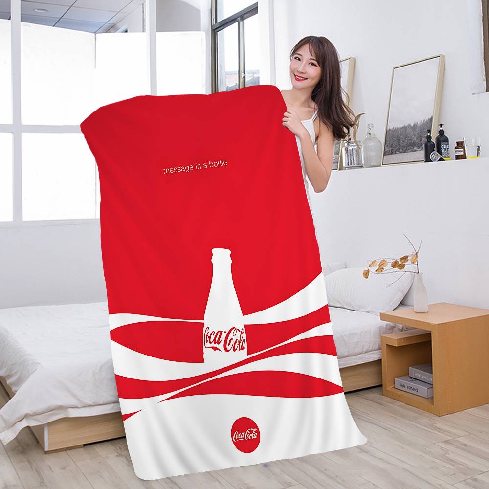 C-COCA Logo C-COLAS Anime Strand Schwimmtuch Weiches Saugfähiges Waschlappen Kindergeschenke Für Kinder Reisen Camping Fitnessstudio