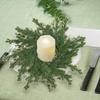 Artificial Pineneedle Wreath Candle Ring Christmas Candle Holder Garland Wedding Party Festival