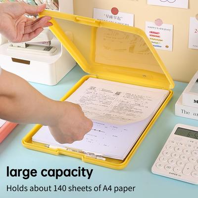 A4 Multi-functional File Folder Desktop Test Paper Organizer Office Document Board Folder Storage Box Writing Board, Office