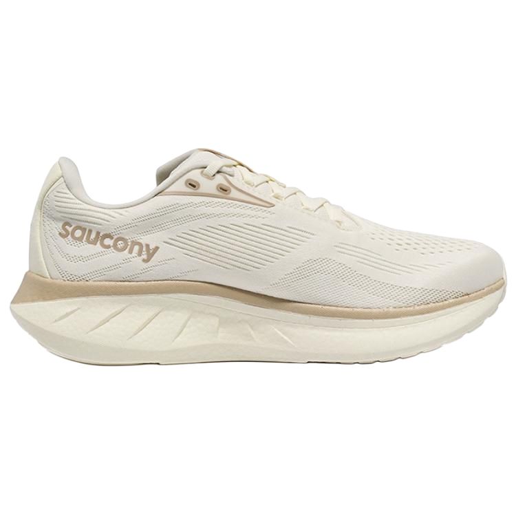 SAUCONY Ride 18 Comfortable Versatile Cushioning Breathable Lightweight Low-Top Running Shoes Men Sneaker Beige S21000-600