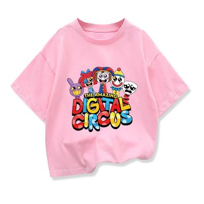 Nouveaux Vêtements pour Enfants T-Shirt Graphique Anime The Amazing Digital Circus Enfants Été Dessin Animé Manches Courtes Tee Vêtements de Mode