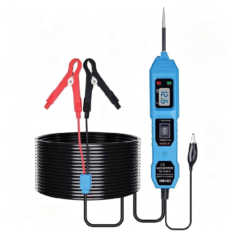 Digital Car Circuit Tester with Extended Cable, Automotive Test Pen for Wiring Signal Checks and Direct Reading During Garage Maintenance