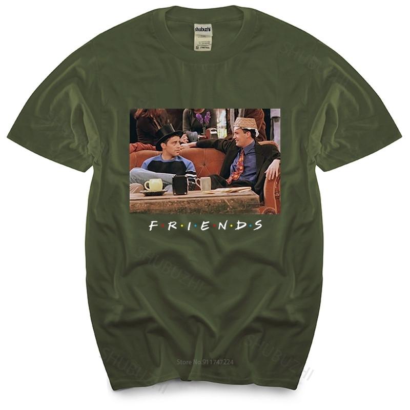 Friends MenS Joey And Chandler Hats TShirt summer fashion tshirt men cotton tops euro size boys gifts