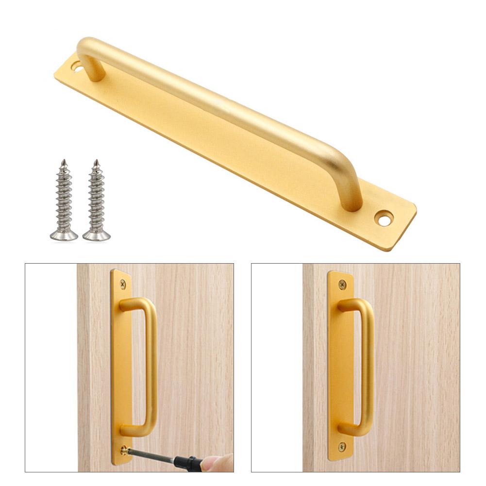 Sliding Door Handle Aluminum Alloy Pull Push Wooden Door Handle Sliding Barn Gate Toilet Door Pull Window Handles Hardware