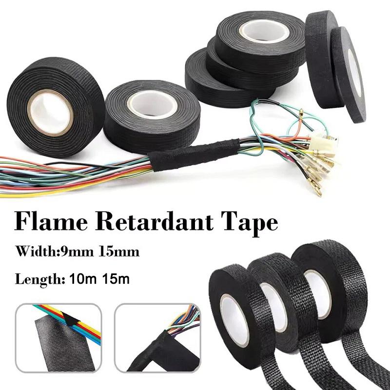 Cable Loom Heatproof Fabric Adhesive Tape High Temperature Wire Harness Cloth Tapes Bundle Insulation Auto Waterproof Tape