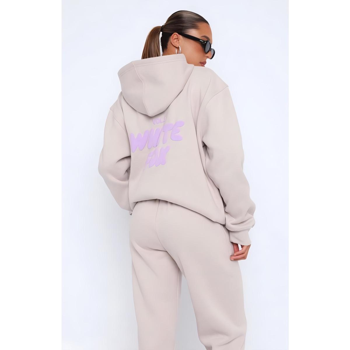 

RogueWave Жіночий спортивний костюм з капюшоном, двокомпонентний набір: Худі з довгим рукавом на флісі та штани-джоггери з принтом, Набори для весни та осені S