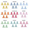 5PCS Cute Metal Clip Candly Color Metal Binder Clips Notebook Letter Paper Clip Office Clip