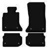 PODSTAWOWE czarne welurowe dywaniki podłogowe dla: BMW 5 F10 sedan (rzep) (2010-2013)