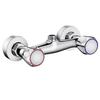 Bathroom Faucet With Two Knobs Separate Hot Cold Water Adjustment Durability Corrosions Resistant