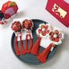 Tassel Children Red Bow Hairpin Cat Ears Ancient Style Hairpin All-match Hanfu Hair Sticks  Baby