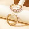 European and American baroque circle full diamond earrings personalized sweet and cool babes row diamond ear buckles trendy earrings