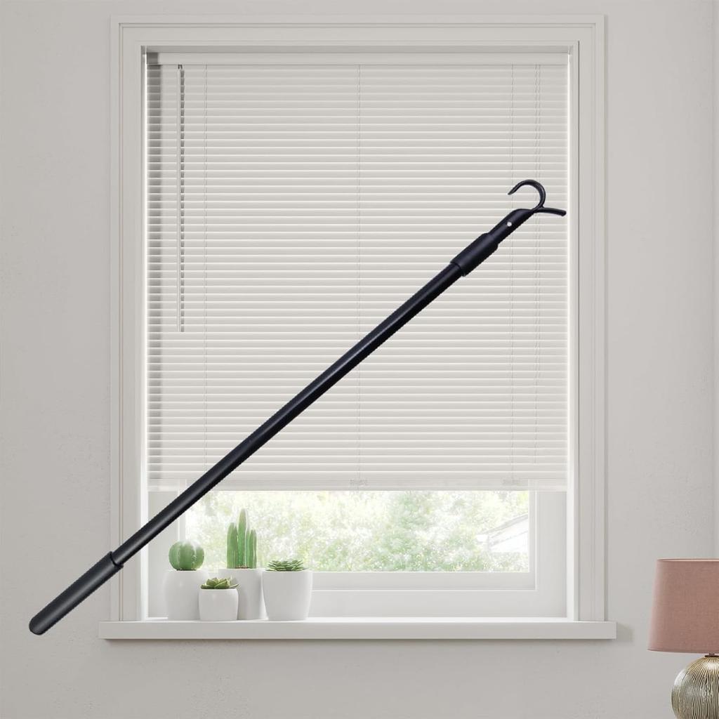 14"-24" Telescopic Draw Rod Easy to Pull The Window Shades Up and Down Drapery Adjustable Rod for Cordless Roller, Cellular Shades and Zebra Blinds