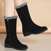 Women's Lightweight Comfortable Thick Sole Cold Warm Padded Snow Boots Non-slip Wear Outdoor Sports Mid-calf Cotton Boots